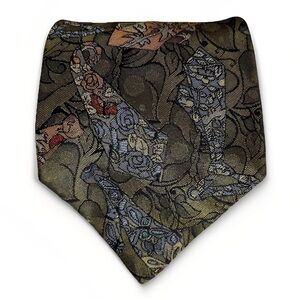 3for$30‎ Moschino Silk Men’s Tie Green Abstract Vintage Luxury Designer Necktie